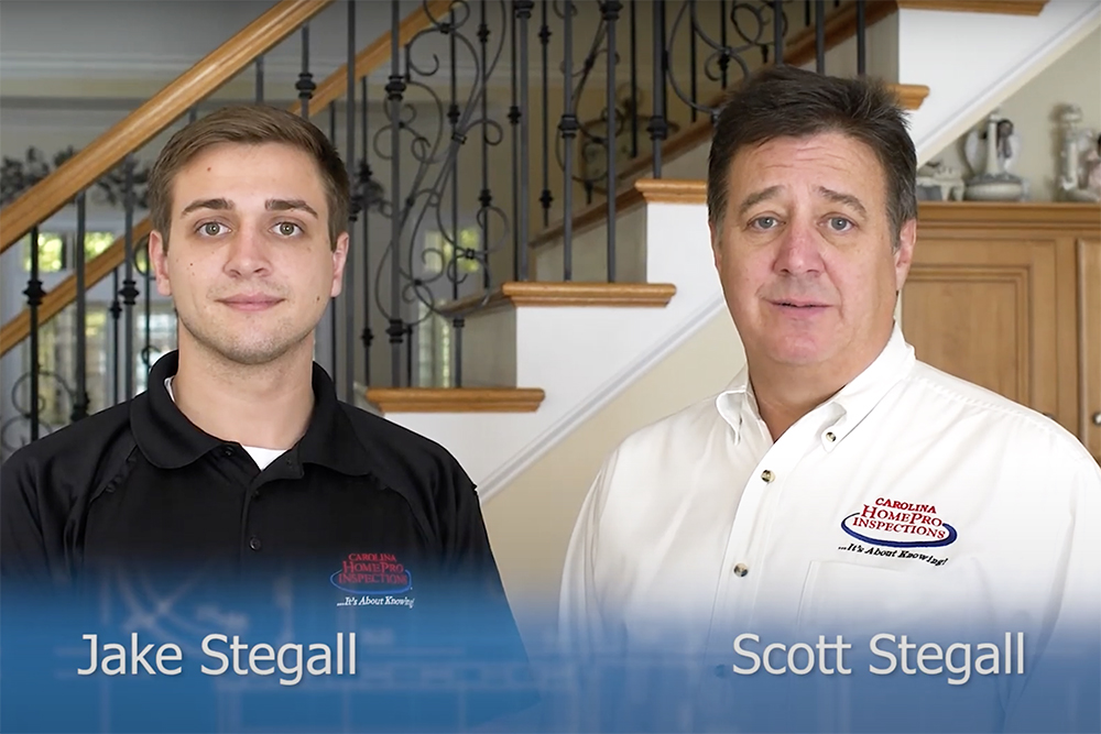 Carolina HomePros Jake Stegall and Scott Stegall seen while doing a home inspection